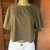 Camiseta Cropped 100% algodão Marrom