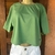 Camiseta Cropped 100% algodão Verde