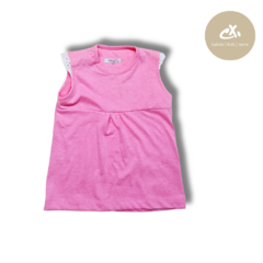 Art 3410 -Body remera S/M con broderie jersey liso de beba - CROXI MAYORISTA