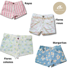 Art 546/4 -Short flores y rayas de nena