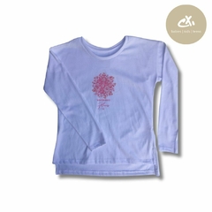 Art 804/12 -Remerón blue flowers jersey de M/L de nena - comprar online