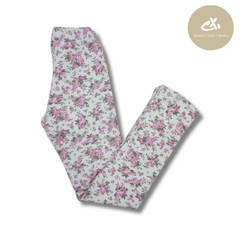 Art 886/30 -Legging frisa con lycra estampa flores de nena