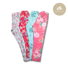 Art 886/20 -Legging algodón c/lycra flores de nena