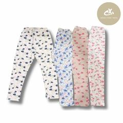 Art 886/30 -Legging frisa con lycra estampa flores de nena