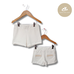 Art 887/24 -Short modal liso con valenciana de nena - CROXI MAYORISTA