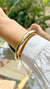 Bracelete Las Vegas Liso Tubular Banho de Ouro 18k - comprar online