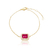 Pulseira Pink Londres Pedra Fusion Banho Dourado Polido