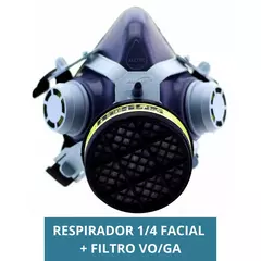 Mascara Respirador 1/4 Facial Com 1 Filtro VO/GA Mastt Alltec