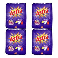 Lava Roupas em Pó Astra 1,6kg - Kit com 04 pacotes