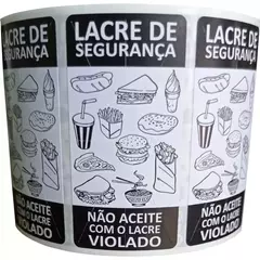 Lacre de Segurança Adesivo Delivery 6x3 cm 2.000 Und