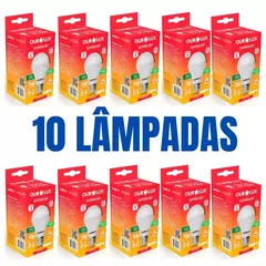 Lâmpadas led 9W 6500K Branco Frio Bulbo Ourolux - 10un - comprar online