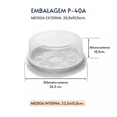 Embalagem Para Bolo E Torta P40 Alta Branca - Cx 50un - comprar online