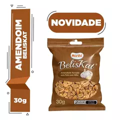 Amendoim Torrado Salgado c/ Alho Beliskat 30g - Cx 25un