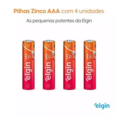 Pilhas Elgin Zinco Aaa Palito Comum 3A - 20un