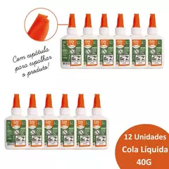 Cola branca Líquida 40G Lavável com tampa espátula Leo&Leo