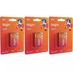 Bateria Pilha Elgin Zinco 9v