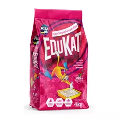 Areia Higiênica Sanitária Edukat Gatos 4kg - 3un