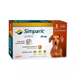 Antipulgas Simparic Cães 3 comprimidos