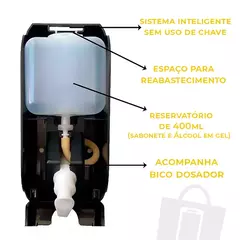 Dispenser Urban Saboneteira Reservatório 400ml Compacto Banheiro Premisse na internet