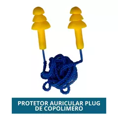 Protetor Auricular Tipo Plug Copolímero Cordão De Agodão - 20un