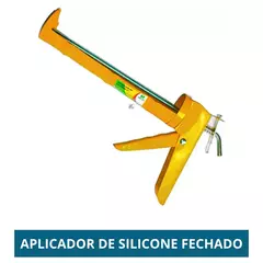 Aplicador de Silicone Fechado Pistola Aço Carbono 9" - 2un