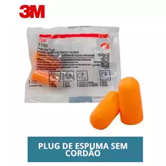 Protetor Auricular Plug De Espuma 3M 1100 Sem Cordão - 20un