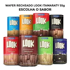 Canudinho Biscoito Tubinho Wafer Recheado Look 55g - 6un