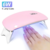 Mini Cabine UVLED Secador Unha Gel Acrílica Esmalte Led Portátil Usb Cor Rosa 6w