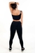 Calça Legging com Bolso de Tela + Cropped Preto com Elásticos Conjunto Fitness | REF: CCA8 - loja online