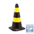 Cone Sinalizador Amarelo e Preto