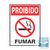 Placa de Sinalização Poliestireno 15cm X 20cm Proibido Fumar Sinalize