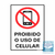 Placa de Sinalização Poliestireno 15cm X 20cm Proibido Uso de Celular Sinalize