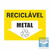 Placa de Sinalização Poliestireno 15cm X 20cm Reciclável Metal Sinalize