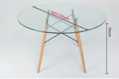 mesa redonda de vidrio 100 - comprar online