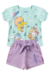 Conjunto Feminino Infantil Hello Kitty and Friends Baby - Turquesa