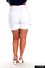 Shorts Sarja Lycra 1/2 Coxa Plus Branco na internet