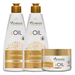 Arvensis Kit Tec Oil Nutrição Profunda e Avançada Shampoo + Condicionador + Máscara 250g