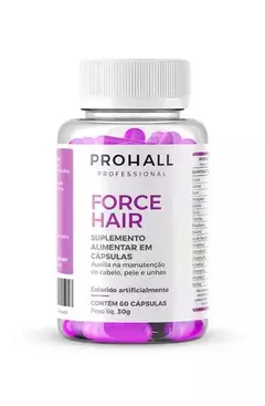 Force Hair Crescimento Acelerado Cabelo Unha 60cap Prohall