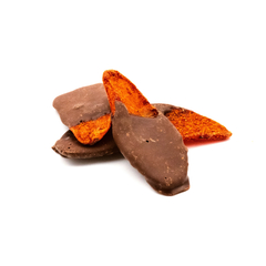 Mango enchilado cubierto de chocolate - Chocolates Escalona