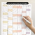 Planner calendário para qualquer época, 6 meses, vertical, cores pastéis, apagável, compacto, motivacional e personalizado na internet