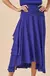 Vestido Midi Azul Bic Crepe Leve Decote Moda Luxo - Vida Fashion Boutique