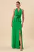 Vestido Longo Verde Bandeira Botões Personalizados chiffon Moda Luxo