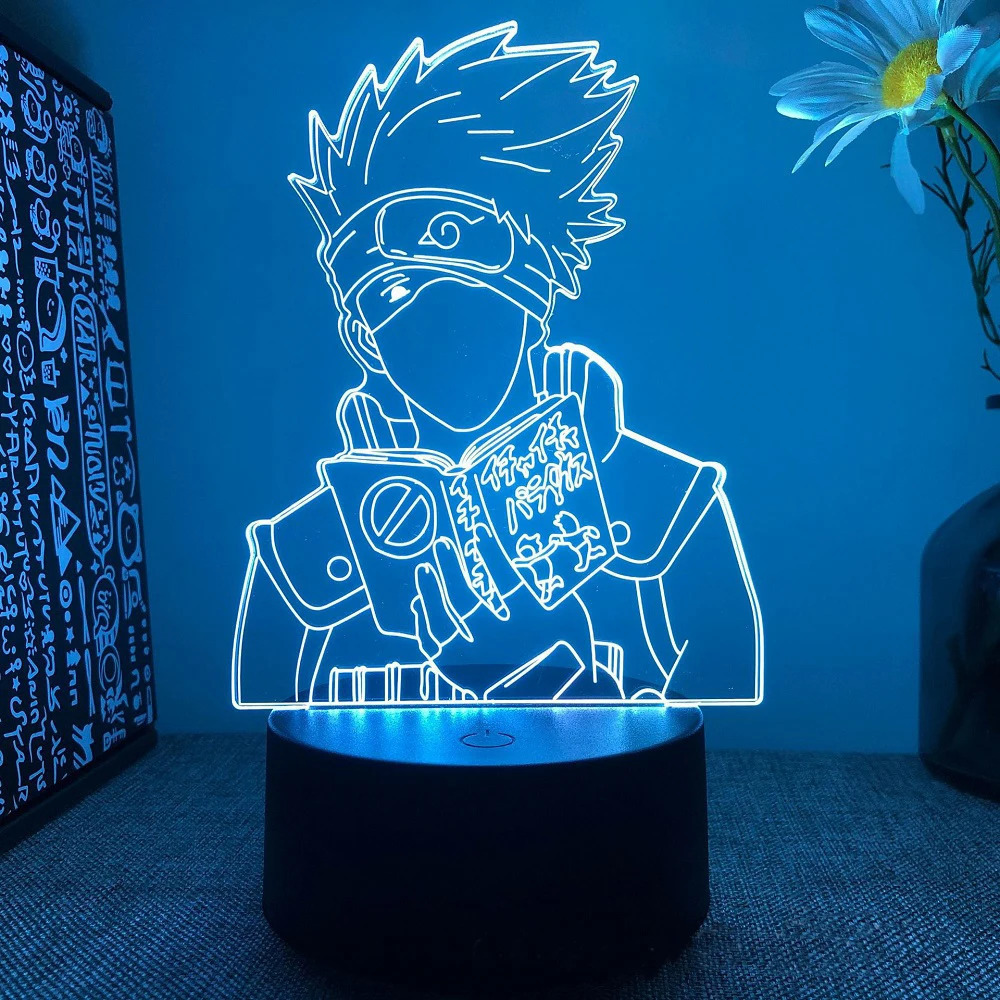 Naruto Kakashi 3D LED Night Lights Ilumina o Anime