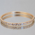 Pulseira BA885 Bracelete Rigido Cristal Banho A Ouro 18k