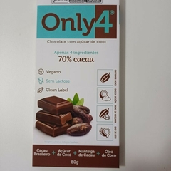 Chocolate 70% CACAU 80g - ONLY4