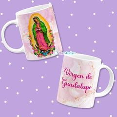 TAZA VIRGEN DE GUADALUPE ROSA