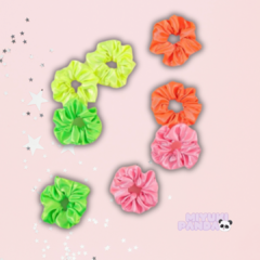 Scrunchies em Cetim - Coleção Neon - comprar online