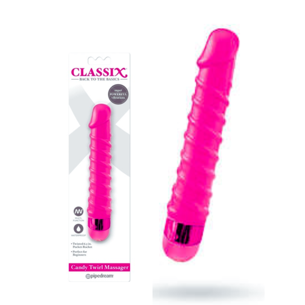 Classix Candy Twirl Massager Pink. Pipedream