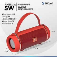 PARLANTE SUONO MINI 2+ PORTATIL BLUETOOTH - tienda online