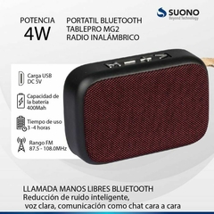 PARLANTE SUONO PORTÁTIL INALÁMBRICO TABLEPRO MG2 BLUETOOTH - tienda online